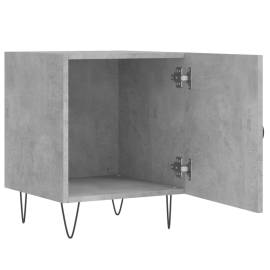 Noptiere, 2 buc., gri beton, 40x40x50 cm, lemn compozit, 8 image