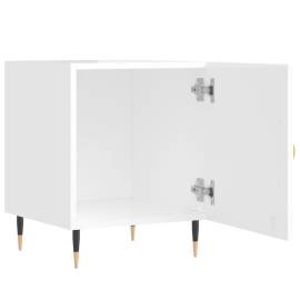 Noptieră, alb extralucios, 40x40x50 cm, lemn compozit, 3 image