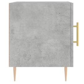 Noptieră, gri beton, 40x40x50 cm, lemn compozit, 7 image