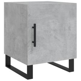 Noptieră, gri beton, 40x40x50 cm, lemn compozit, 2 image