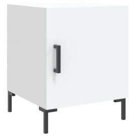Noptiere, 2 buc., alb, 40x40x50 cm, lemn compozit, 3 image