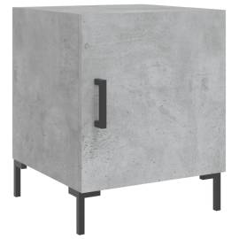 Noptiere, 2 buc., gri beton, 40x40x50 cm, lemn compozit, 3 image