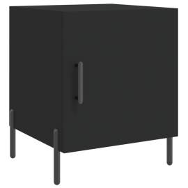 Noptiere, 2 buc., negru, 40x40x50 cm, lemn compozit, 5 image
