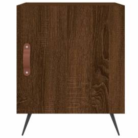 Noptiere, 2 buc., stejar maro, 40x40x50 cm, lemn compozit, 6 image