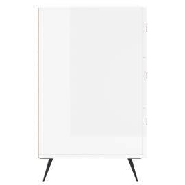 Noptieră, alb extralucios, 40x40x66 cm, lemn compozit, 6 image