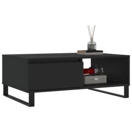 Masă de cafea, negru, 90x60x35 cm, lemn compozit, 3 image