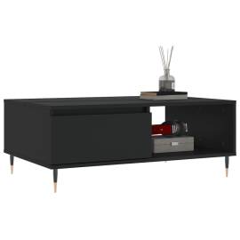 Masă de cafea, negru, 90x60x35 cm, lemn compozit, 3 image