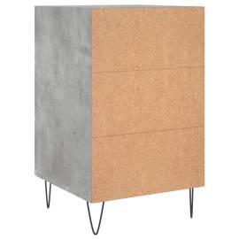 Noptieră, gri beton, 40x40x66 cm, lemn compozit, 8 image