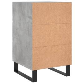 Noptieră, gri beton, 40x40x66 cm, lemn compozit, 8 image