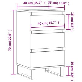 Servantă, gri beton, 40x35x70 cm, lemn prelucrat, 11 image