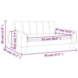Canapea pentru copii, crem, 70x45x30 cm, material textil, 7 image