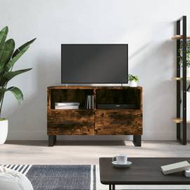 Comodă tv, stejar fumuriu, 80x36x50 cm, lemn prelucrat