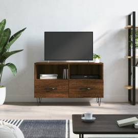 Comodă tv, stejar maro, 80x36x50 cm, lemn prelucrat