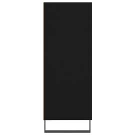 Dulap cu rafturi, negru, 69,5x32,5x90 cm, lemn compozit, 5 image
