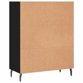 Dulap cu rafturi, negru, 69,5x32,5x90 cm, lemn compozit, 6 image