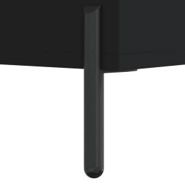 Dulap cu rafturi, negru, 69,5x32,5x90 cm, lemn compozit, 7 image