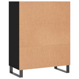 Dulap cu rafturi, negru, 69,5x32,5x90 cm, lemn compozit, 6 image