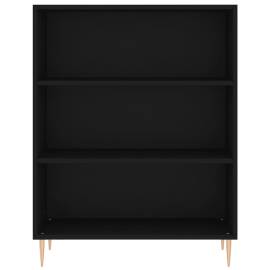 Bibliotecă, negru, 69,5x32,5x90 cm, lemn compozit, 4 image