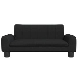 Canapea pentru copii, negru, 70x45x30 cm, material textil, 3 image