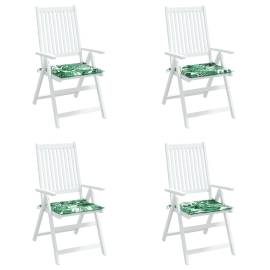 Perne de scaun, model frunze, 4 buc., 40x40x3 cm, textil, 3 image