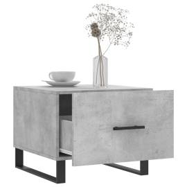 Măsuță de cafea, gri beton, 50x50x40 cm, lemn compozit, 4 image