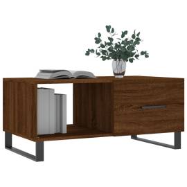Măsuță de cafea, stejar maro, 90x50x40 cm, lemn prelucrat, 3 image
