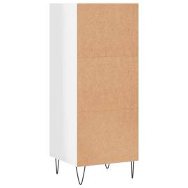 Servantă, alb extralucios, 34,5x32,5x90 cm, lemn compozit, 6 image