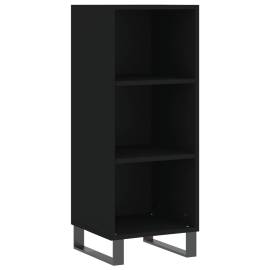 Servantă, negru, 34,5x32,5x90 cm, lemn compozit, 2 image