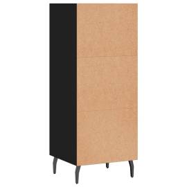 Servantă, negru, 34,5x32,5x90 cm, lemn compozit, 6 image
