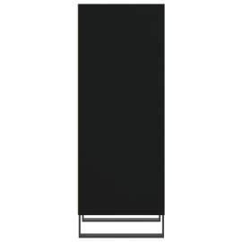 Servantă, negru, 34,5x32,5x90 cm, lemn compozit, 5 image