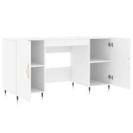 Birou, alb, 140x50x75 cm, lemn compozit, 5 image