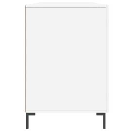 Birou, alb extralucios, 140x50x75 cm, lemn compozit, 7 image