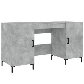 Birou, gri beton, 140x50x75 cm, lemn compozit, 2 image