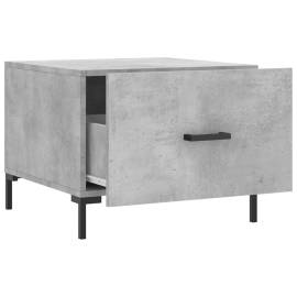 Măsuță de cafea, gri beton, 50x50x40 cm, lemn compozit, 6 image