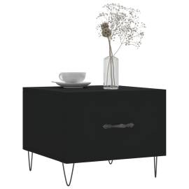 Măsuță de cafea, negru, 50x50x40 cm, lemn compozit, 3 image
