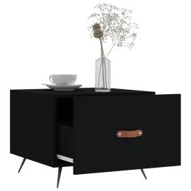 Măsuță de cafea, negru, 50x50x40 cm, lemn compozit, 4 image