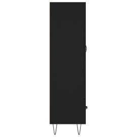 Dulap înalt, negru, 69,5x31x115 cm, lemn prelucrat, 7 image
