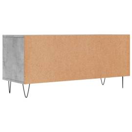 Comodă tv, gri beton, 100x34,5x44,5 cm, lemn prelucrat, 8 image