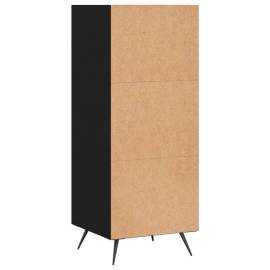Dulap cu rafturi, negru, 34,5x32,5x90 cm, lemn compozit, 6 image