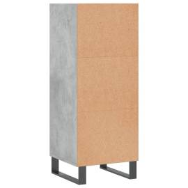 Servantă, gri beton, 34,5x32,5x90 cm, lemn prelucrat, 6 image