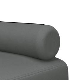 Canapea extensibilă în formă de l gri închis 260x140x70 cm, 8 image