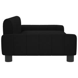Canapea pentru copii, negru, 90x53x30 cm, material textil, 4 image
