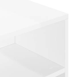Măsuță de cafea, alb extralucios, 90x55x42,5 cm, lemn compozit, 7 image