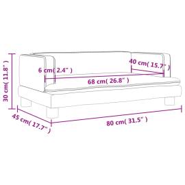 Canapea pentru copii, cappuccino, 80x45x30 cm, piele ecologică, 7 image