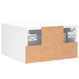 Noptiere de perete, 2 buc., alb, 35x35x20 cm, 9 image