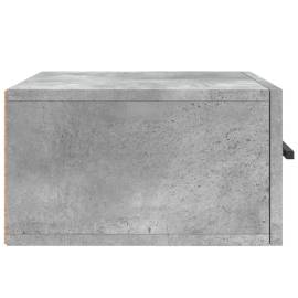 Noptiere montate pe perete 2 buc. gri beton 35x35x20 cm, 8 image