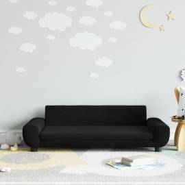 Canapea pentru copii, negru, 100x54x33 cm, catifea