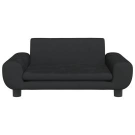 Canapea pentru copii, negru, 70x45x33 cm, catifea, 3 image