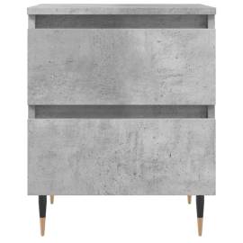 Noptiere, 2 buc., gri beton, 40x35x50 cm, lemn compozit, 5 image