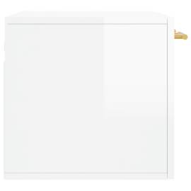 Dulap de perete, alb extralucios, 60x36,5x35 cm, lemn compozit, 7 image